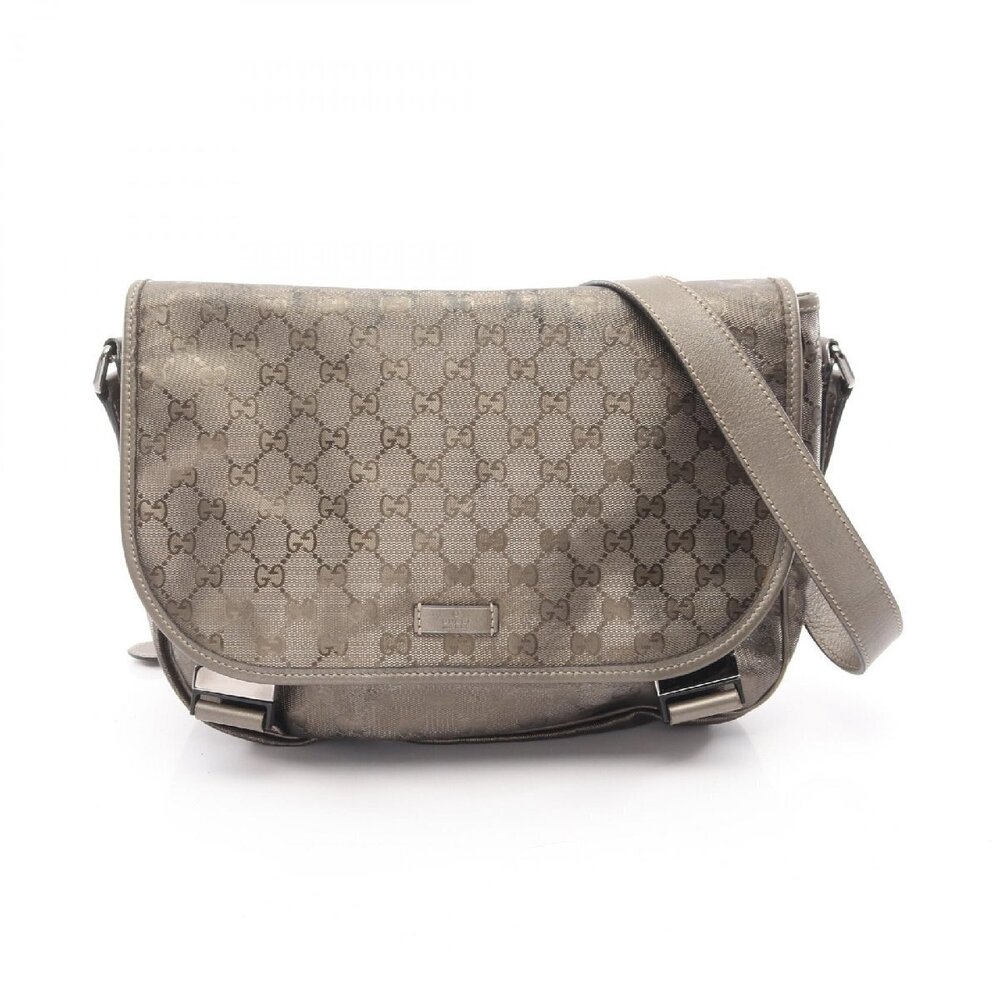Gucci GG Imprime Beige Canvas Shoulder Bag